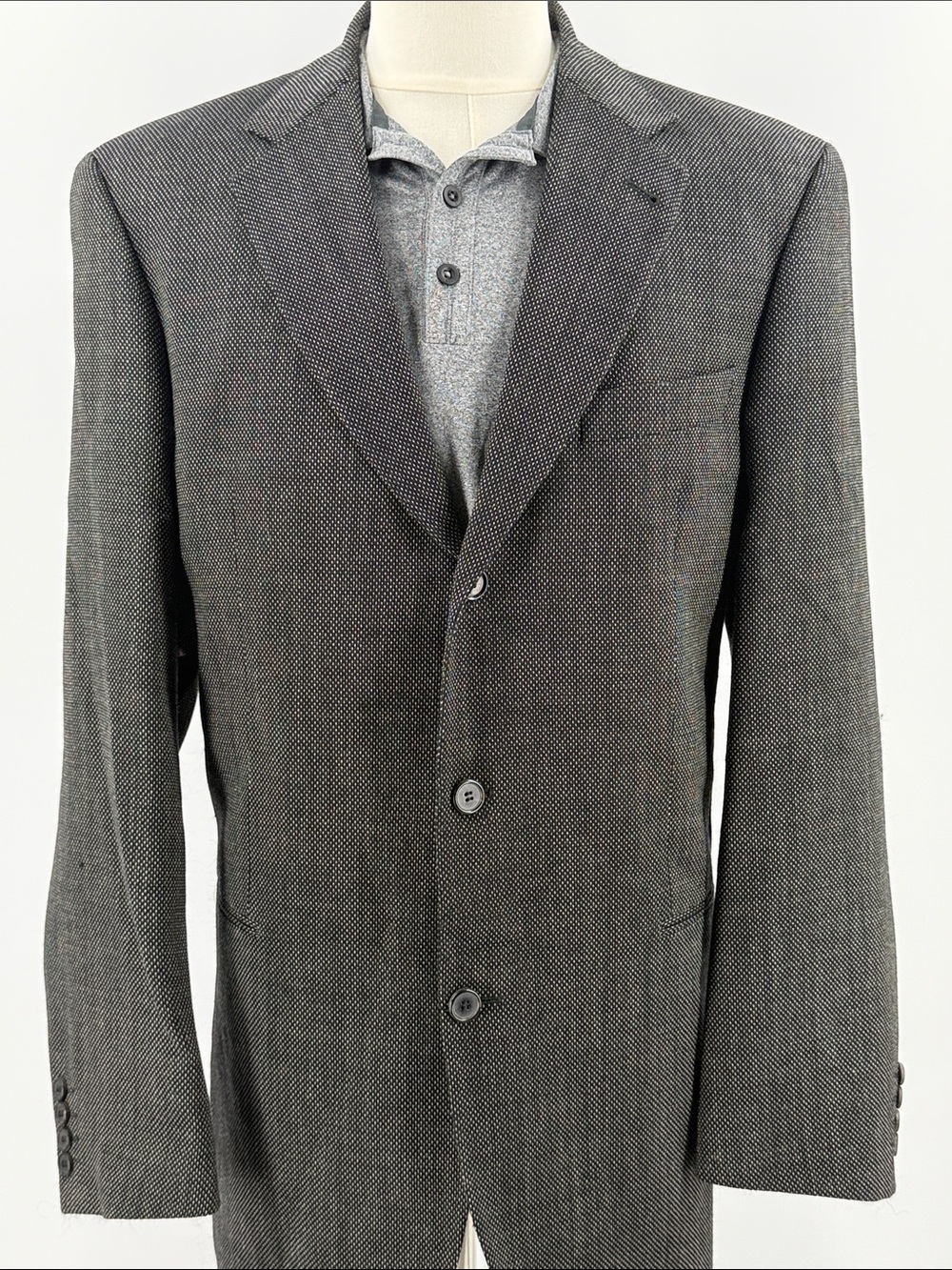 Hugo Boss Charcoal 3-Button virgin wool Sport Coat